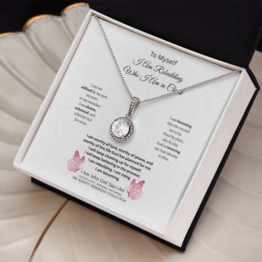 To Myself Diamond Necklace — I Am Rebuilding Who I Am in Christ