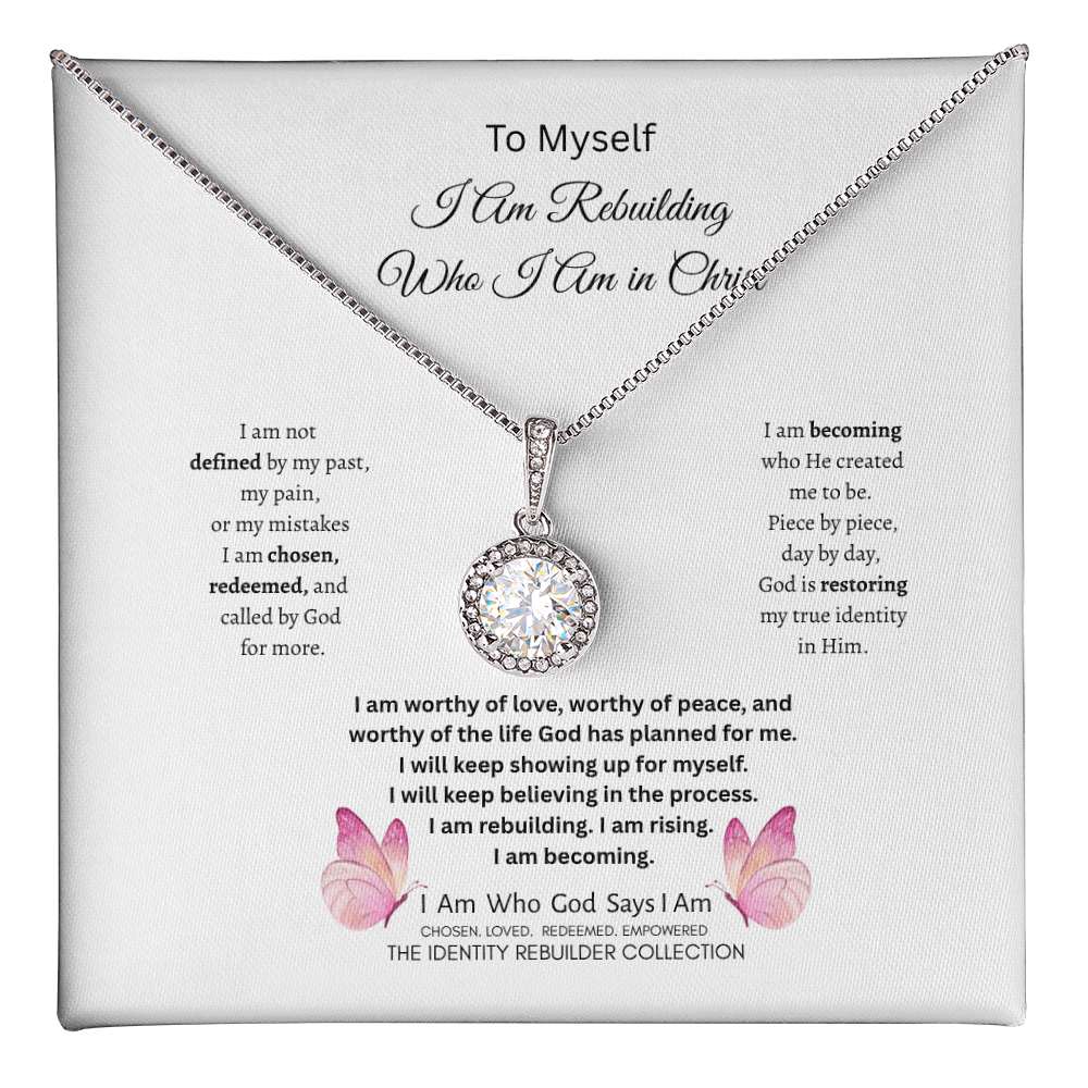 To Myself Diamond Necklace — I Am Rebuilding Who I Am in Christ
