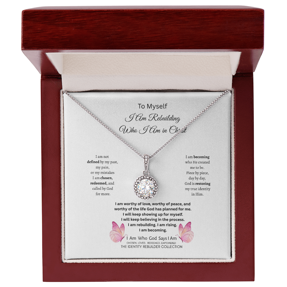 To Myself Diamond Necklace — I Am Rebuilding Who I Am in Christ