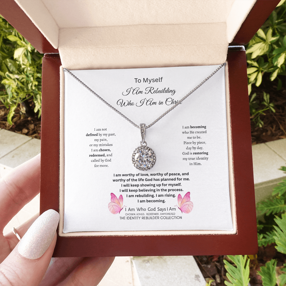 To Myself Diamond Necklace — I Am Rebuilding Who I Am in Christ