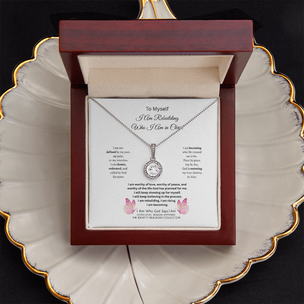 To Myself Diamond Necklace — I Am Rebuilding Who I Am in Christ